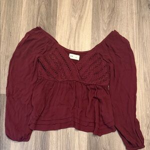 Hollister Deep Red Women's Blouse
